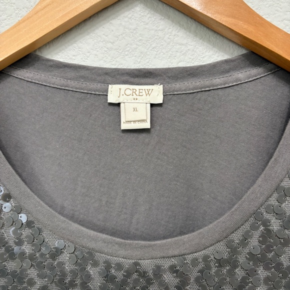 J. Crew Factory Gray Sequin Sleeveless Tank Top - XL - Picture 3 of 5